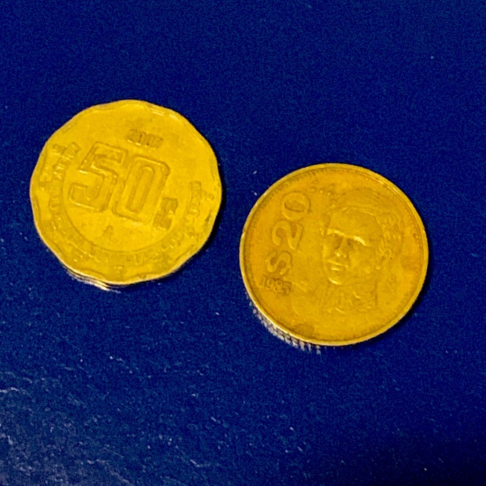 20 Pesos 1985 COIN AND 2007  Mexico 50 Centavos (2)